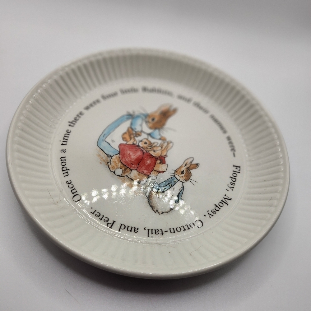 Peter Rabbit Wedgwood Beatrix Potter 6” Ribbed Plate 1993 Frederick Warne VTG - Picture 8 of 12